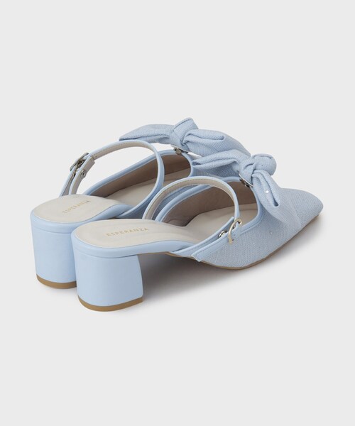 ESPERANZA（エスペランサ）の「BIGリボン2WAYミュール（サンダル・レディース・アイボリー系2/ブルー系2/ブラック系2・LL/L/M/S）」の11枚目の写真