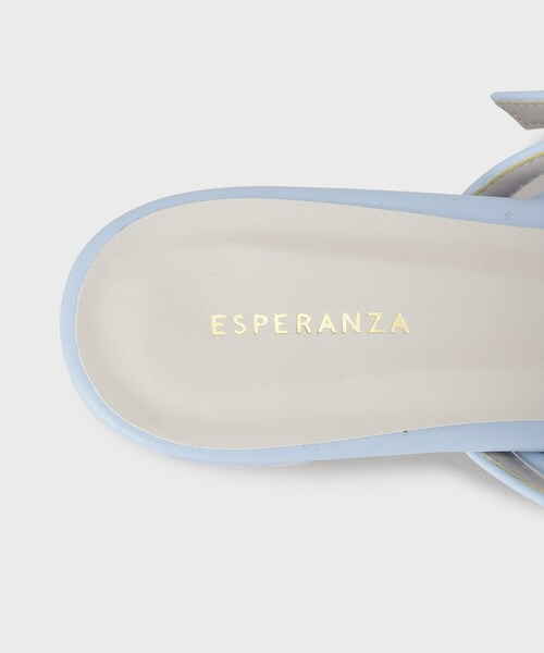 ESPERANZA（エスペランサ）の「BIGリボン2WAYミュール（サンダル・レディース・アイボリー系2/ブルー系2/ブラック系2・LL/L/M/S）」の17枚目の写真