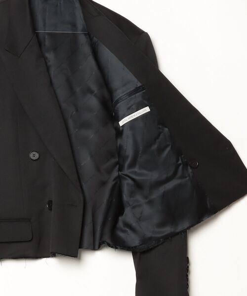 JOHN LAWRENCE SULLIVAN(ジョンローレンスサリバン)の「WOOL GABARDINE CUT-OFF SPENCER JACKET(テーラードジャケット・メンズ・ブラック・44/46/48)」の4枚目の写真