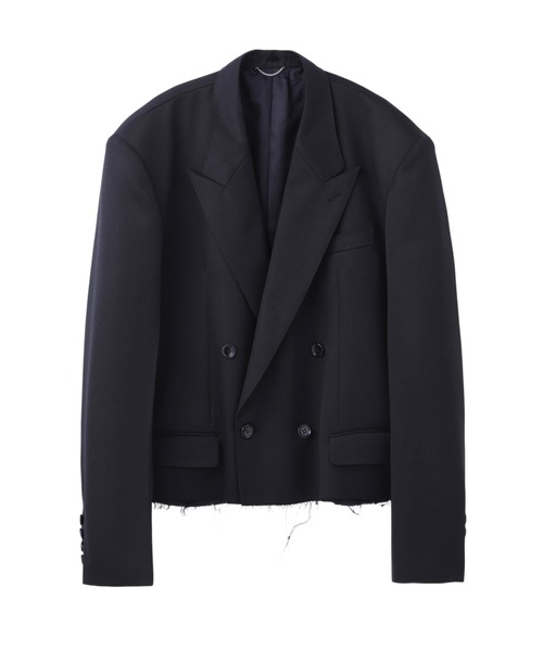 極美品 24AW WOOL GABARDINE SPENCER JACKET WOOL GABARDINE CUT-OFF SPENCER JACKET（テーラードジャケット