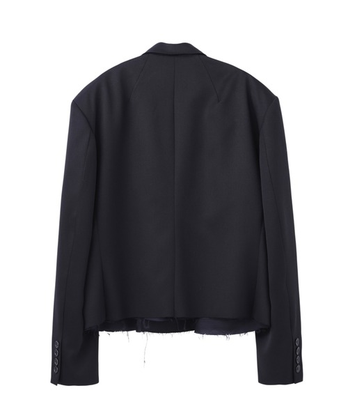 WOOL GABARDINE CUT-OFF SPENCER JACKET（テーラードジャケット