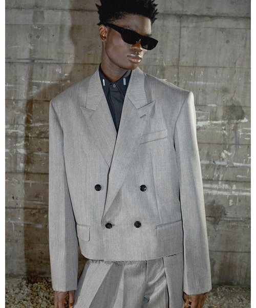JOHN LAWRENCE SULLIVAN(ジョンローレンスサリバン)の「WOOL GABARDINE CUT-OFF SPENCER JACKET(テーラードジャケット・メンズ・ブラック・44/46/48)」の6枚目の写真