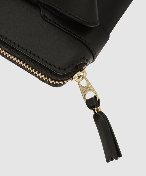 Wallet COMME des GARCONS（ウォレットコム デギャルソン）の「【BIG BOW】ZIP WALLET（財布・メンズ・ブラック/レッド・ONE SIZE）」の5枚目の写真