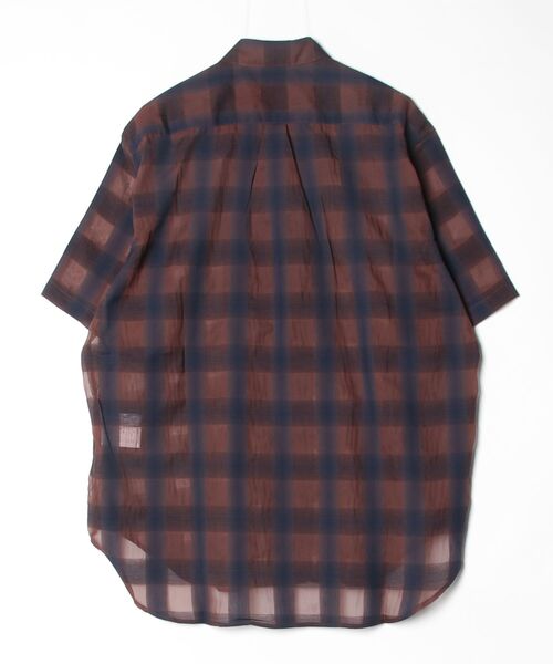 my beautiful landlet（マイビューティフルランドレット）の「【my beautiful landlet】SIZZLE CHECK / CALVIA STRIPE SHORT SLEEVE SHIRT（シャツ/ブラウス・メンズ・ブラック/ブルー/チェック/ベージュ/ライム/ブラウン・1/0）」の15枚目の写真