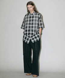 my beautiful landlet | 【my beautiful landlet】SIZZLE CHECK / CALVIA STRIPE SHORT SLEEVE SHIRT(シャツ/ブラウス)