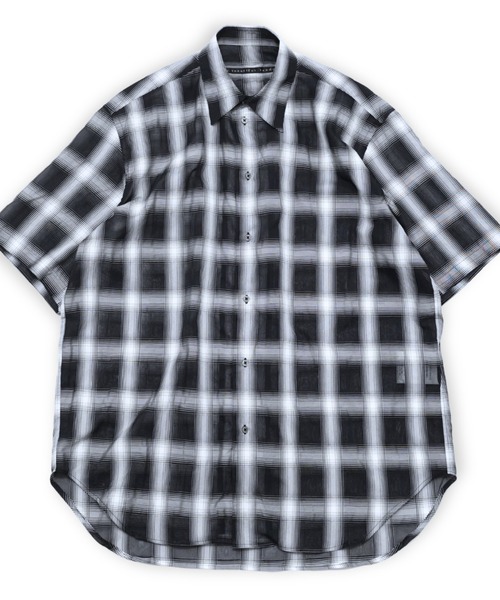 my beautiful landlet（マイビューティフルランドレット）の「【my beautiful landlet】SIZZLE CHECK / CALVIA STRIPE SHORT SLEEVE SHIRT（シャツ/ブラウス・メンズ・ブラック/ブルー/チェック/ベージュ/ライム/ブラウン・1/0）」の16枚目の写真