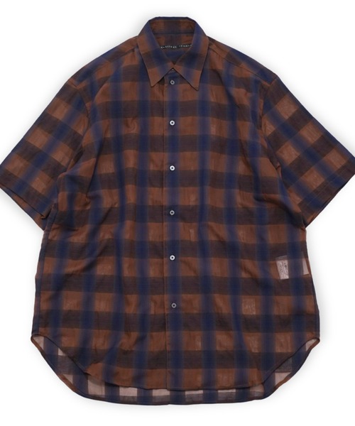 my beautiful landlet（マイビューティフルランドレット）の「【my beautiful landlet】SIZZLE CHECK / CALVIA STRIPE SHORT SLEEVE SHIRT（シャツ/ブラウス・メンズ・ブラック/ブルー/チェック/ベージュ/ライム/ブラウン・1/0）」の18枚目の写真