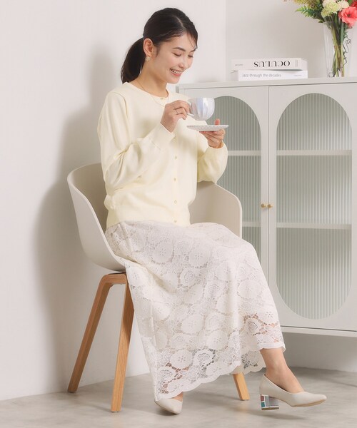 ITS'DEMO（イッツデモ）の「【縮みに強いタフニット】クルーカーディガン（カーディガン/ボレロ・レディース・ライトイエロー系/ピンク系/ピンク/ブラック/ブルー/オフホワイト・00）」の11枚目の写真