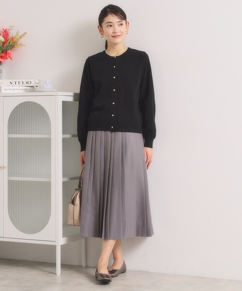 ITS'DEMO（イッツデモ）の「【縮みに強いタフニット】クルーカーディガン（カーディガン/ボレロ・レディース・ライトイエロー系/ピンク系/ピンク/ブラック/ブルー/オフホワイト・00）」の15枚目の写真