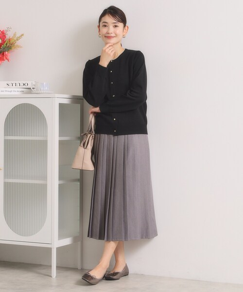 ITS'DEMO（イッツデモ）の「【縮みに強いタフニット】クルーカーディガン（カーディガン/ボレロ・レディース・ライトイエロー系/ピンク系/ピンク/ブラック/ブルー/オフホワイト・00）」の16枚目の写真