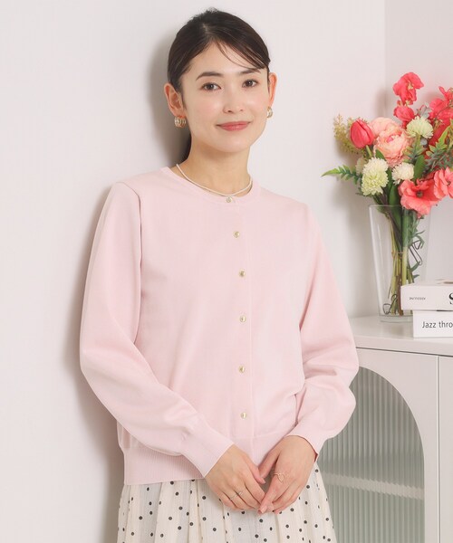 ITS'DEMO（イッツデモ）の「【縮みに強いタフニット】クルーカーディガン（カーディガン/ボレロ・レディース・ライトイエロー系/ピンク系/ピンク/ブラック/ブルー/オフホワイト・00）」の22枚目の写真