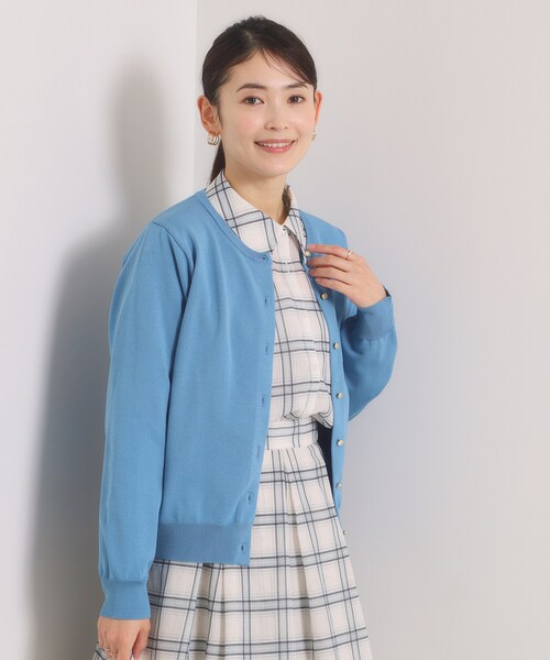 ITS'DEMO(イッツデモ)の「【縮みに強い/毛玉防止】タフニットクルーカーディガン(カーディガン/ボレロ・レディース・ライトイエロー系/ピンク系/ピンク/ブラック/ブルー/オフホワイト・00)」の16枚目の写真