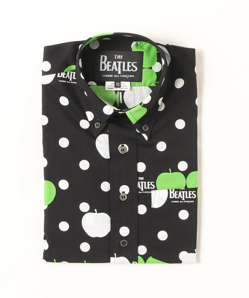THE BEATLES COMME des GARCONS(ザ ビートルズ コムデギャルソン)の「THE BEATLES CdG APPLE PRINTED SHORT SLEEVE SHIRT BLACK(シャツ/ブラウス・メンズ・ブラック・XS/S/M)」の2枚目の写真