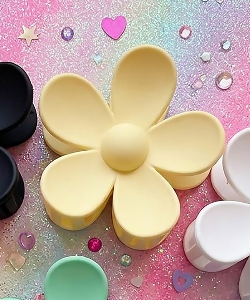【薄毛対応】ぷっくりお花ヘアピン 配色自由 1つ150円 セール】プラヘアクリップ/フラワー（バレッタ/ヘアクリップ）｜SPINNS