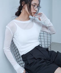 Sheer Long Sleeve Tee/シアーロングスリーブTEE