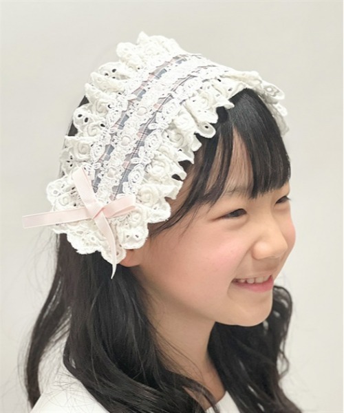 ワンピースとヘッドドレス チェック×フリルヘッドドレス（その他ヘアアクセサリー）｜axes femme