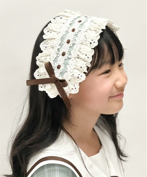 チェック×フリルヘッドドレス（その他ヘアアクセサリー）｜axes femme
