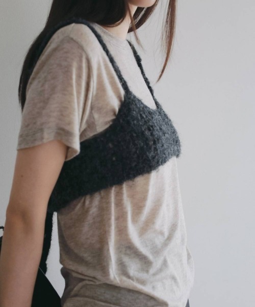 anuke（アンヌーク）の「anuke　Crochet Knit Bustier クロシェニットビスチェ/62620510（ベスト・レディース・チャコールグレー/ブラウン・ONE SIZE）」の5枚目の写真