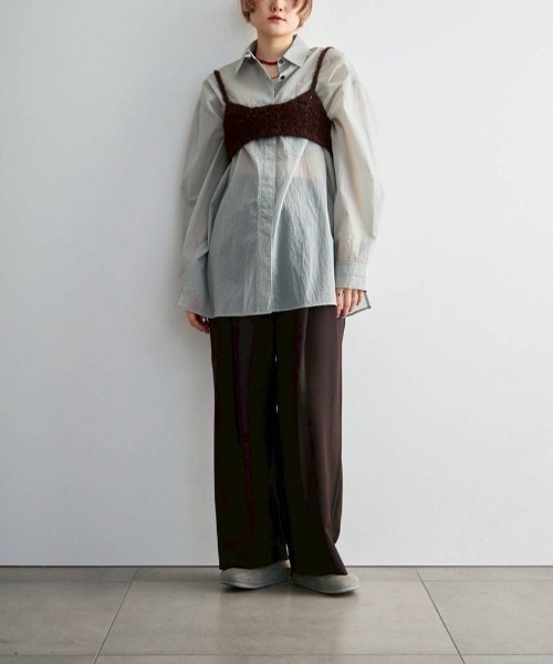 anuke（アンヌーク）の「anuke　Crochet Knit Bustier クロシェニットビスチェ/62620510（ベスト・レディース・チャコールグレー/ブラウン・ONE SIZE）」の16枚目の写真