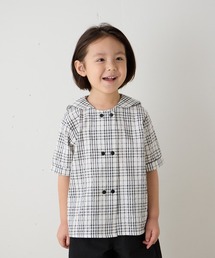 セール】Vintage Stripe Double Collar Over Shirt（シャツ/ブラウス