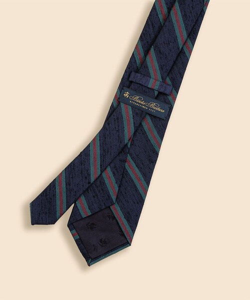 BROOKS BROTHERS（ブルックスブラザーズ）の「シルク　シャンタン　ストライプタイ（ネクタイ・メンズ・ネイビー・ONE SIZE）」の2枚目の写真