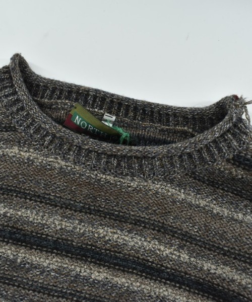LABORATORY R(ラボラトリーアール)の「【USED】90's NORTH44℃ ボーダーニット セーター(ニット/セーター・メンズ・ブラウン・LARGE)」の3枚目の写真