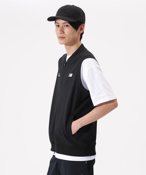 New Balance Golf(ニューバランスゴルフ)の「【new balance golf】【直営店舗限定】スウェット フルジップ ベスト (MENS)(ベスト・メンズ・ブラック/ベージュ系その他・MEDIUM/LARGE/X-LARGE)」の6枚目の写真