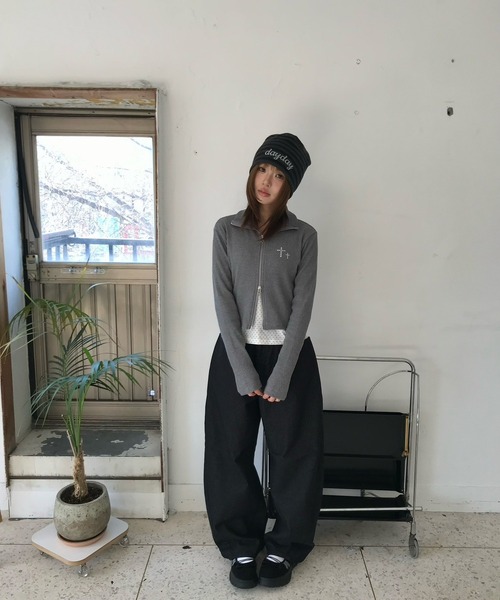 セール】クロスロゴスタッズリブトップス（Tシャツ/カットソー