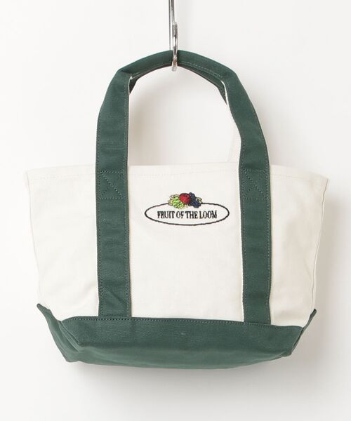 FRUIT OF THE LOOM(フルーツオブザルーム)の「【FRUIT OF THE LOOM/フルーツオブザルーム】OLD LOGO CANVAS LUNCH TOTE BAG 81739700(トートバッグ・メンズ・グリーン/レッド/ブラック/ネイビー・FREE)」の3枚目の写真