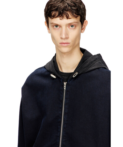 DIESEL(ディーゼル)の「メンズ ジョグ ジップアップパーカー D-WYNNY JOGG(パーカー・メンズ・ブラック系その他・SMALL/X-SMALL)」の2枚目の写真