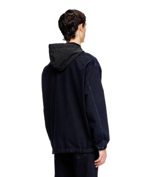 DIESEL(ディーゼル)の「メンズ ジョグ ジップアップパーカー D-WYNNY JOGG(パーカー・メンズ・ブラック系その他・SMALL/X-SMALL)」の4枚目の写真