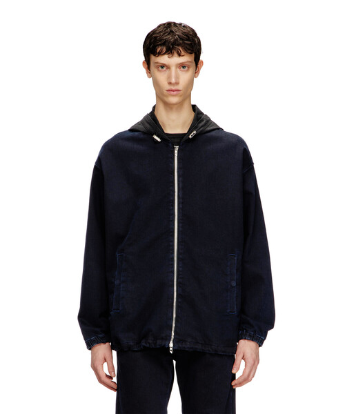 DIESEL(ディーゼル)の「メンズ ジョグ ジップアップパーカー D-WYNNY JOGG(パーカー・メンズ・ブラック系その他・SMALL/X-SMALL)」の5枚目の写真