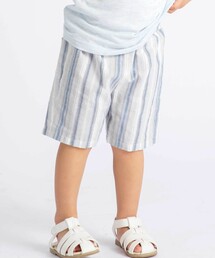 BeBe | 【お揃い】リネン調マルチストライプハーフパンツ(80~100cm)(その他パンツ)