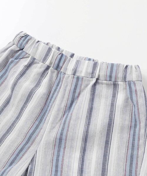 BeBe（ベベ）の「【お揃い】リネン調マルチストライプハーフパンツ(80~100cm)（その他パンツ・キッズ・ブルー系その他2・90cm）」の8枚目の写真