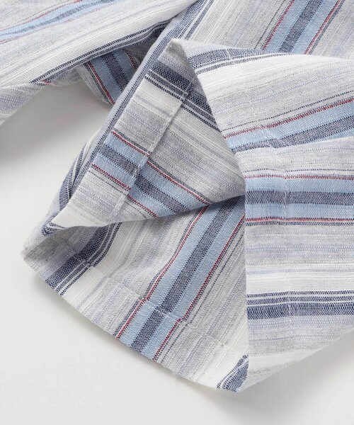 BeBe（ベベ）の「【お揃い】リネン調マルチストライプハーフパンツ(80~100cm)（その他パンツ・キッズ・ブルー系その他2・90cm）」の10枚目の写真