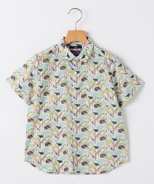 SHIPS（シップス）の「SHIPS KIDS:140～150cm / リバティ プリント 半袖 シャツ（シャツ/ブラウス・キッズ・オフホワイト/レッド・150/140）」の2枚目の写真