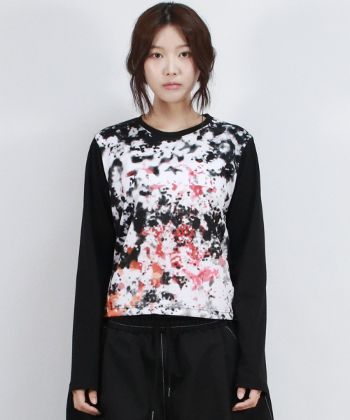 DEMARC(ドゥマーク)の「Graffiti Logo Graphic Slim Fit Long Sleeve T-shirt VER.2(Tシャツ/カットソー・レディース・ブラック・FREE)」の7枚目の写真