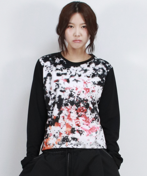 DEMARC(ドゥマーク)の「Graffiti Logo Graphic Slim Fit Long Sleeve T-shirt VER.2(Tシャツ/カットソー・レディース・ブラック・FREE)」の8枚目の写真