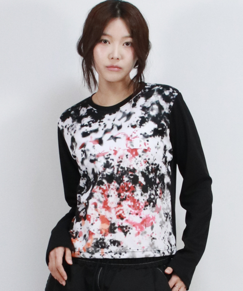 DEMARC(ドゥマーク)の「Graffiti Logo Graphic Slim Fit Long Sleeve T-shirt VER.2(Tシャツ/カットソー・レディース・ブラック・FREE)」の11枚目の写真