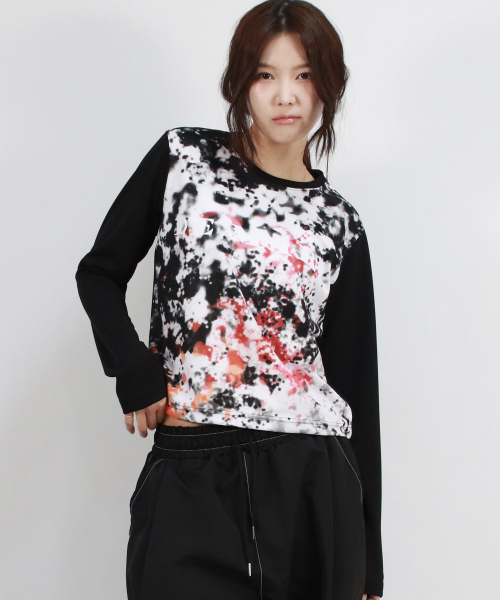 DEMARC(ドゥマーク)の「Graffiti Logo Graphic Slim Fit Long Sleeve T-shirt VER.2(Tシャツ/カットソー・レディース・ブラック・FREE)」の13枚目の写真