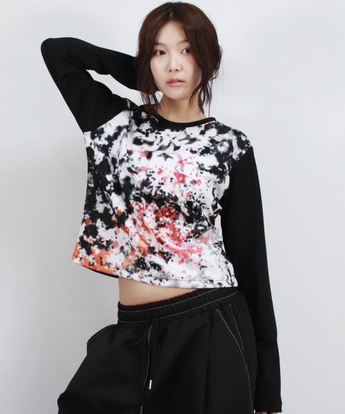 DEMARC(ドゥマーク)の「Graffiti Logo Graphic Slim Fit Long Sleeve T-shirt VER.2(Tシャツ/カットソー・レディース・ブラック・FREE)」の14枚目の写真