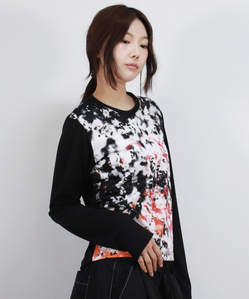 DEMARC(ドゥマーク)の「Graffiti Logo Graphic Slim Fit Long Sleeve T-shirt VER.2(Tシャツ/カットソー・レディース・ブラック・FREE)」の17枚目の写真