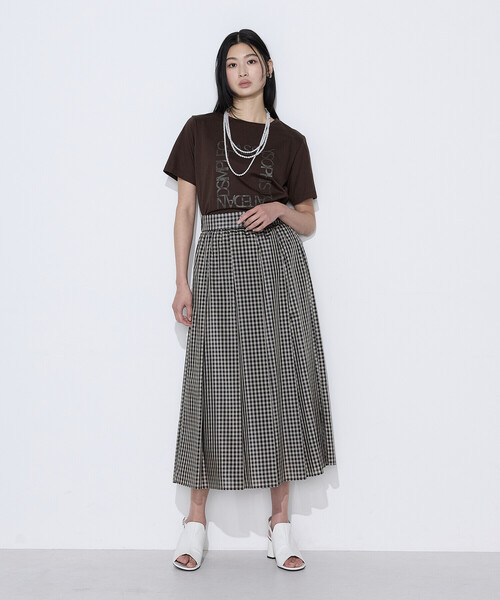 COMME CA(コムサ)の「先染めシアーチェック タックスカート(スカート・レディース・ベージュ系その他/ブラック系その他・7号/11号/9号)」の7枚目の写真