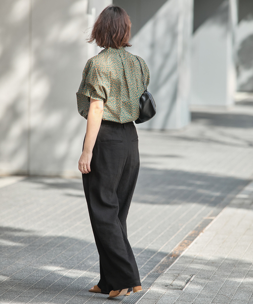 journal standard L'essage（ジャーナルスタンダードレサージュ）の「LINEN 2タックパンツ（その他パンツ・レディース・カーキ/ブラック/アイボリー・36/38）」の15枚目の写真