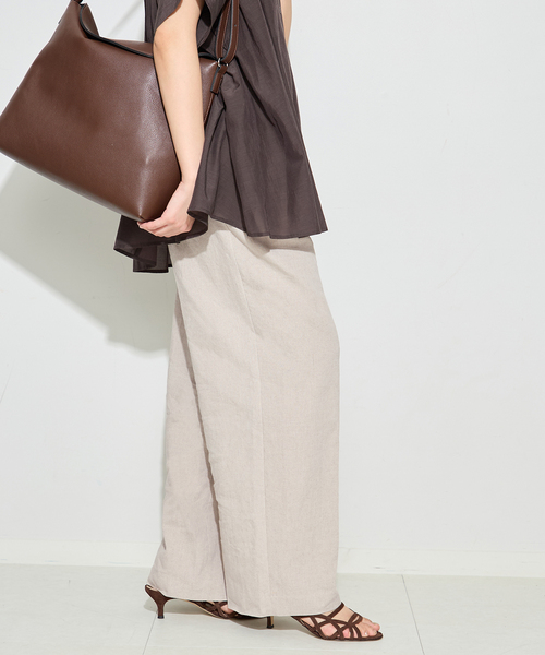 journal standard L'essage(ジャーナルスタンダードレサージュ)の「LINEN 2タックパンツ(その他パンツ・レディース・カーキ/ブラック/アイボリー・36/38)」の20枚目の写真