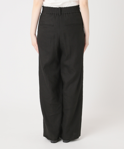 journal standard L'essage（ジャーナルスタンダードレサージュ）の「LINEN 2タックパンツ（その他パンツ・レディース・カーキ/ブラック/アイボリー・36/38）」の4枚目の写真
