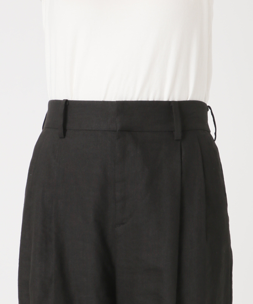 journal standard L'essage（ジャーナルスタンダードレサージュ）の「LINEN 2タックパンツ（その他パンツ・レディース・カーキ/ブラック/アイボリー・36/38）」の6枚目の写真