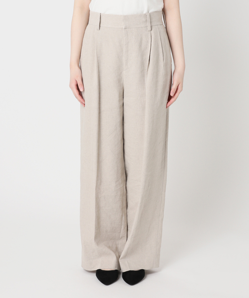 journal standard L'essage（ジャーナルスタンダードレサージュ）の「LINEN 2タックパンツ（その他パンツ・レディース・カーキ/ブラック/アイボリー・36/38）」の13枚目の写真