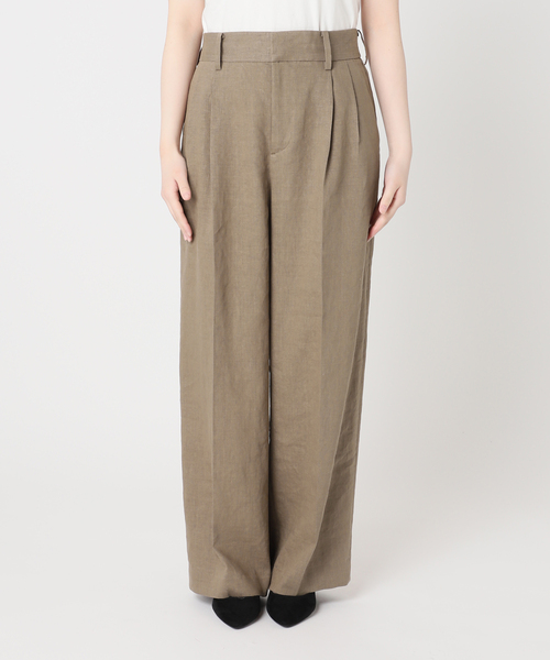 journal standard L'essage（ジャーナルスタンダードレサージュ）の「LINEN 2タックパンツ（その他パンツ・レディース・カーキ/ブラック/アイボリー・36/38）」の21枚目の写真