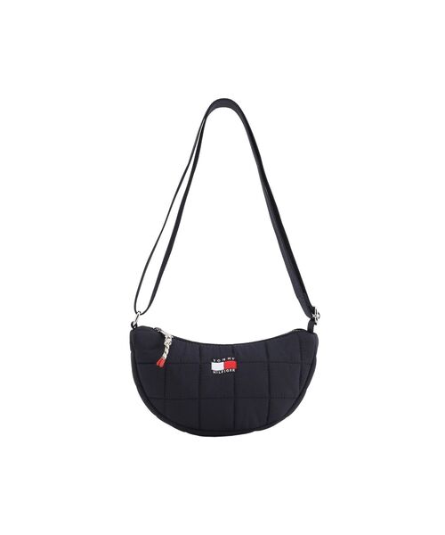 TOMMY HILFIGER(トミーヒルフィガー)の「ウェービーフラッグキルティングムーンバッグ(ボディバッグ/ウエストポーチ・キッズ・ネイビー・FREE)」の1枚目の写真